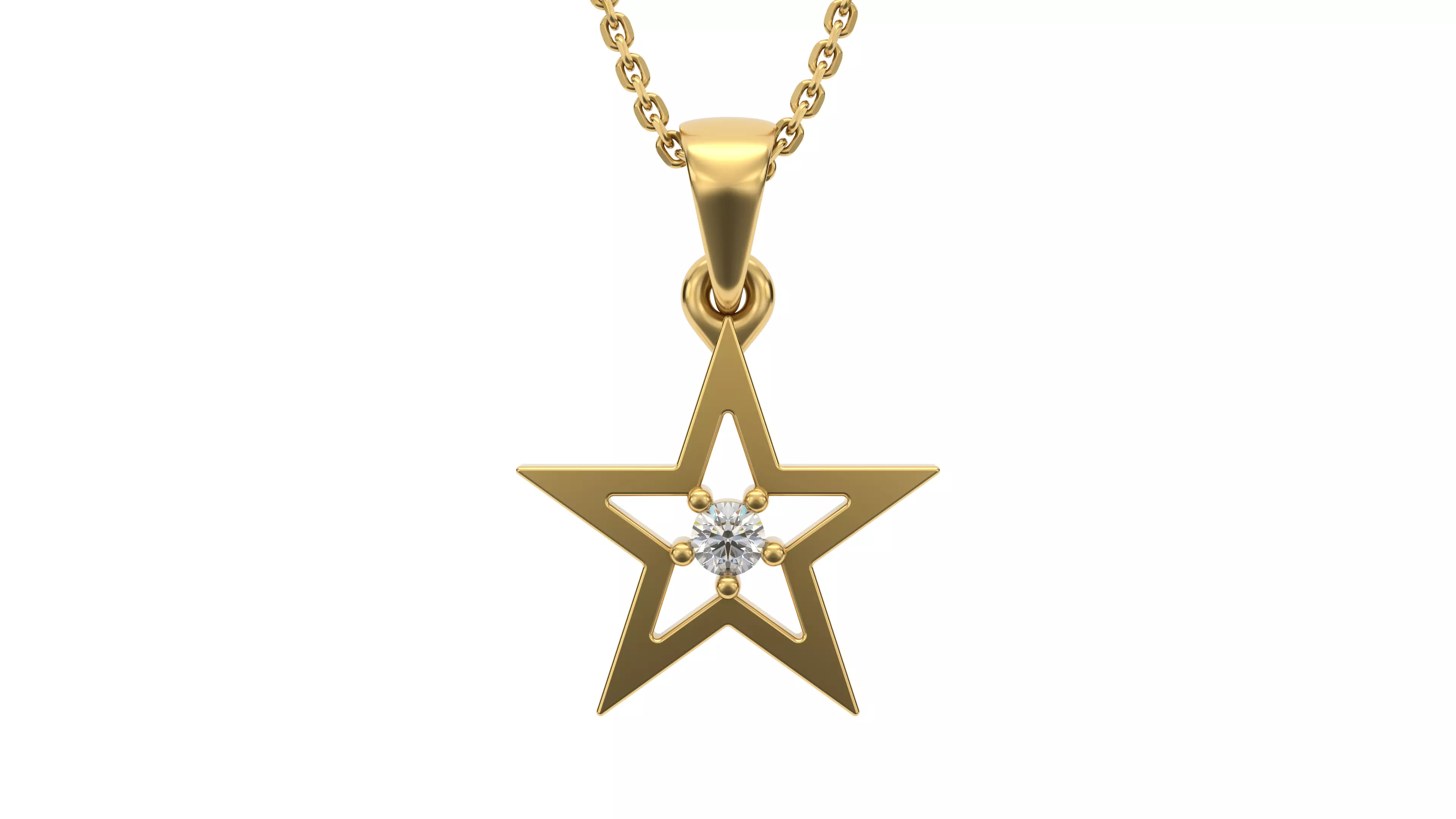 Star pendant V3 3D print model_0