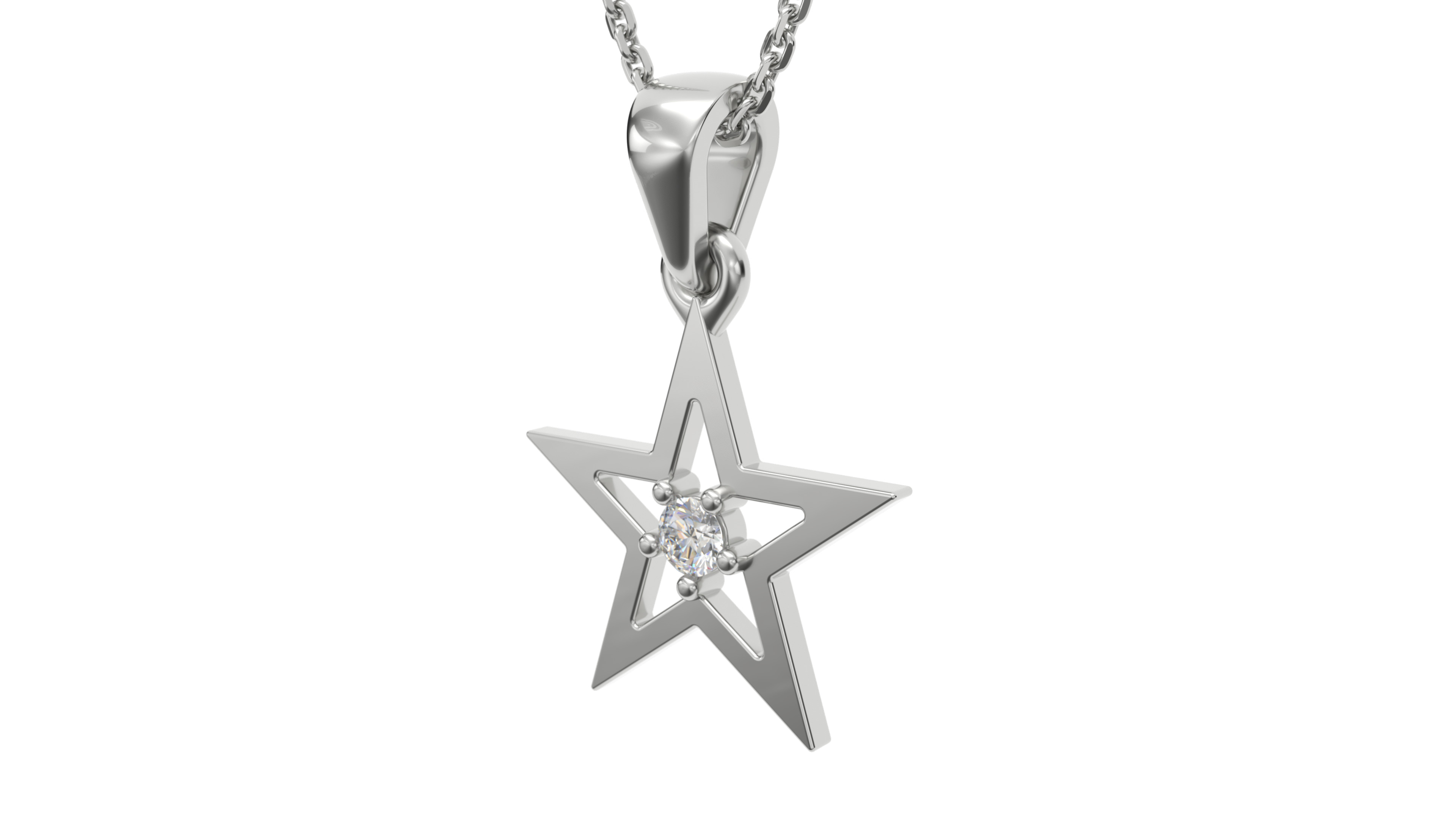 Star pendant V3 3D print model_4
