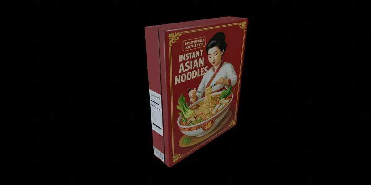 Instant Noodles - GAME READY PBR Low-poly 3D model Low-poly 3D model_0