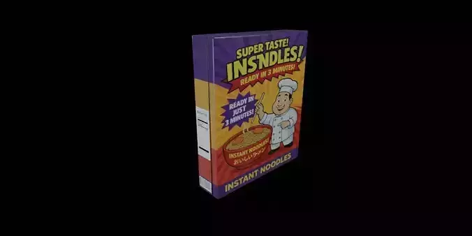 Instant Noodles - GAME READY PBR Low-poly 3D model Low-poly 3D model