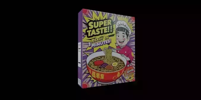 Instant Noodles - GAME READY PBR Low-poly 3D model Low-poly 3D model
