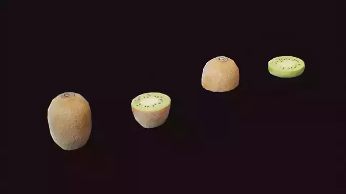 Stylized Fruit Kiwi Game-Ready