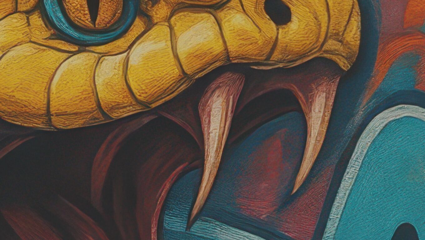 16K Base Color Texture  Dog and Serpent Mural Ultra HD  Texture_17