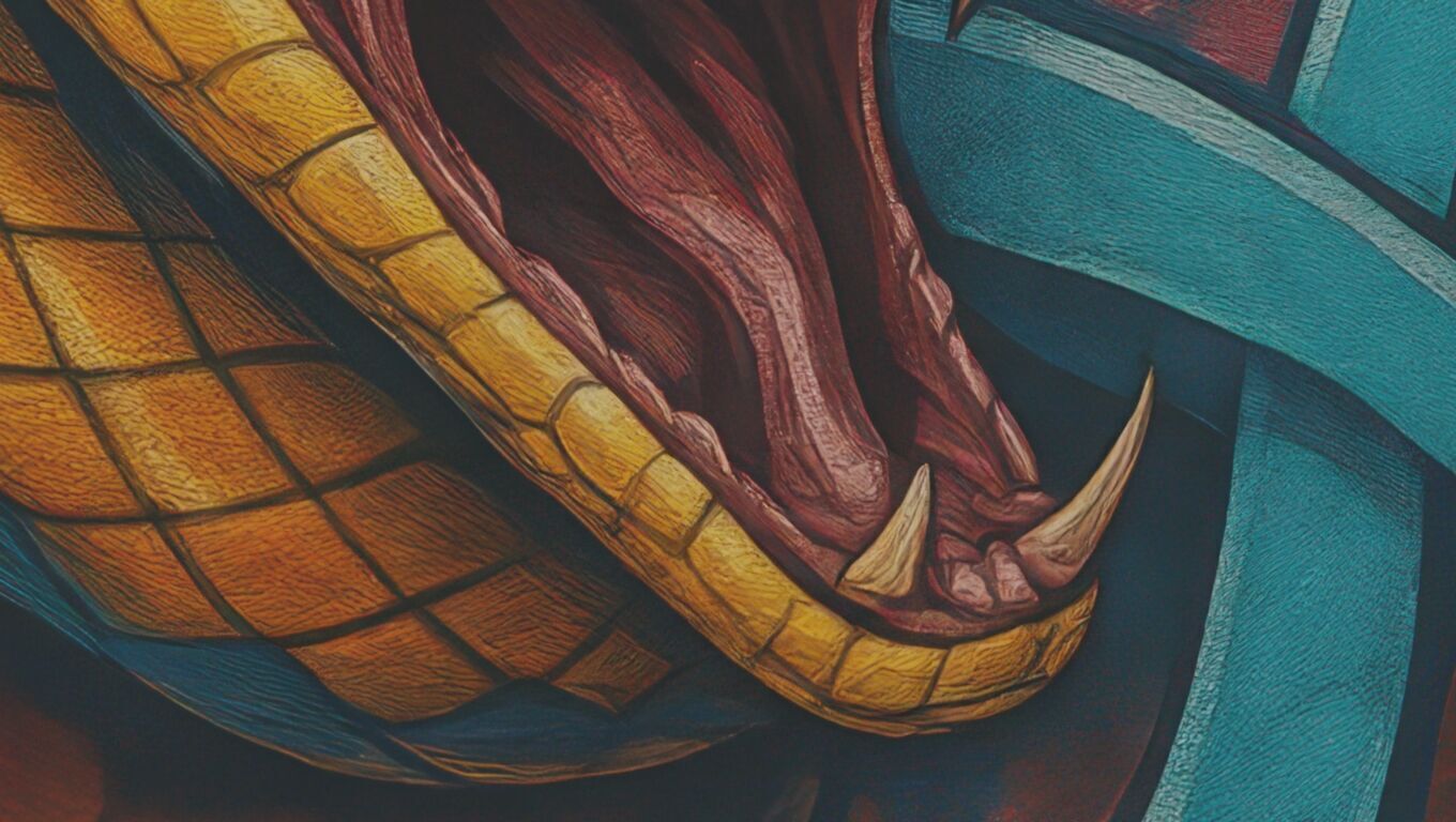 16K Base Color Texture  Dog and Serpent Mural Ultra HD  Texture_6