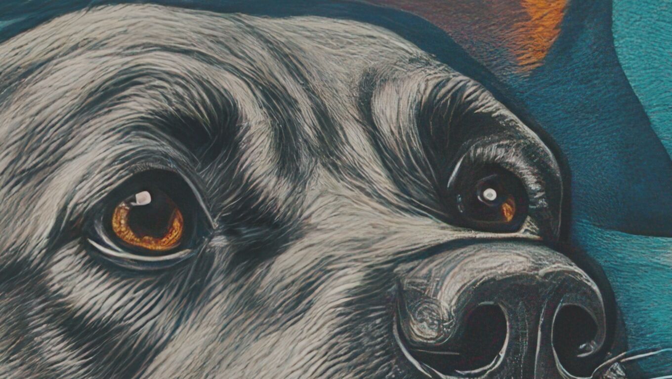 16K Base Color Texture  Dog and Serpent Mural Ultra HD  Texture_2