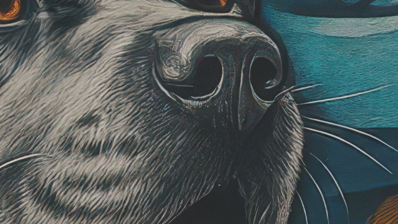 16K Base Color Texture  Dog and Serpent Mural Ultra HD  Texture_8