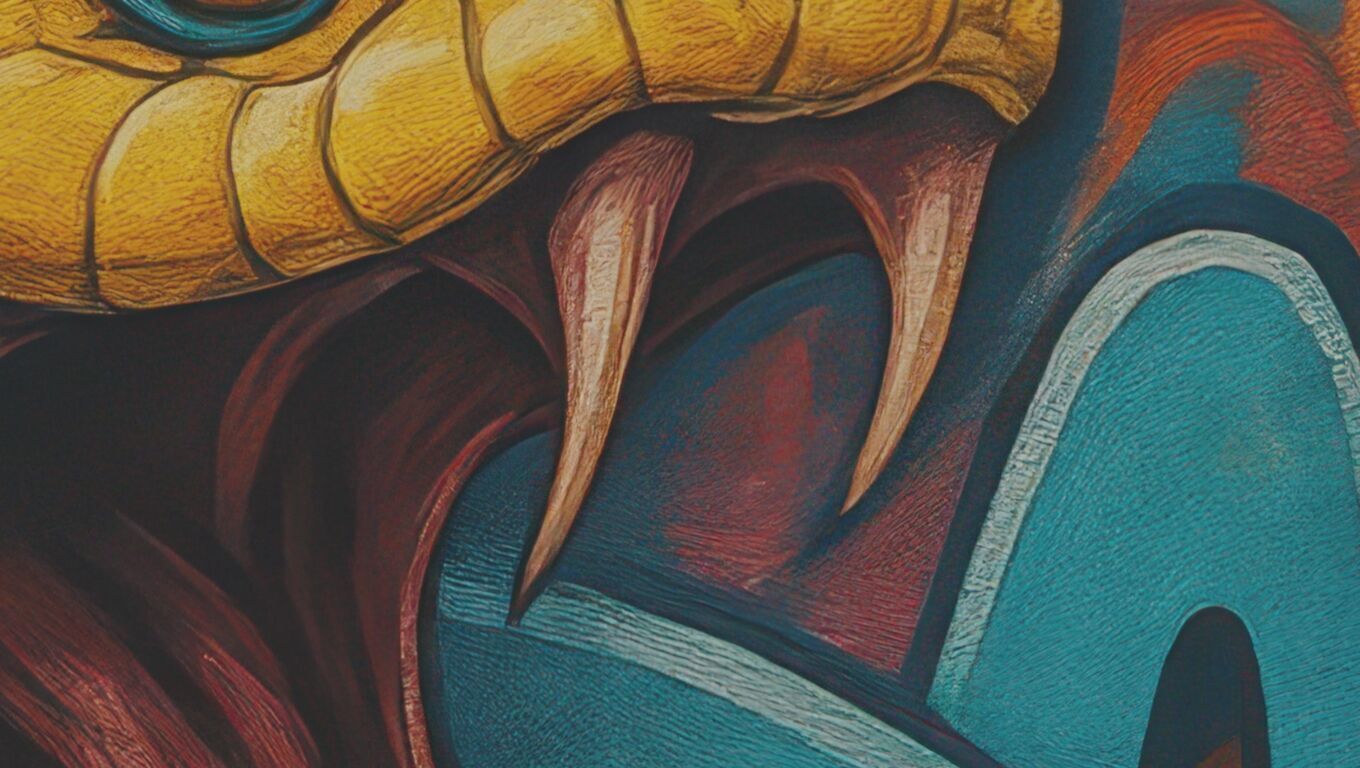 16K Base Color Texture  Dog and Serpent Mural Ultra HD  Texture_4