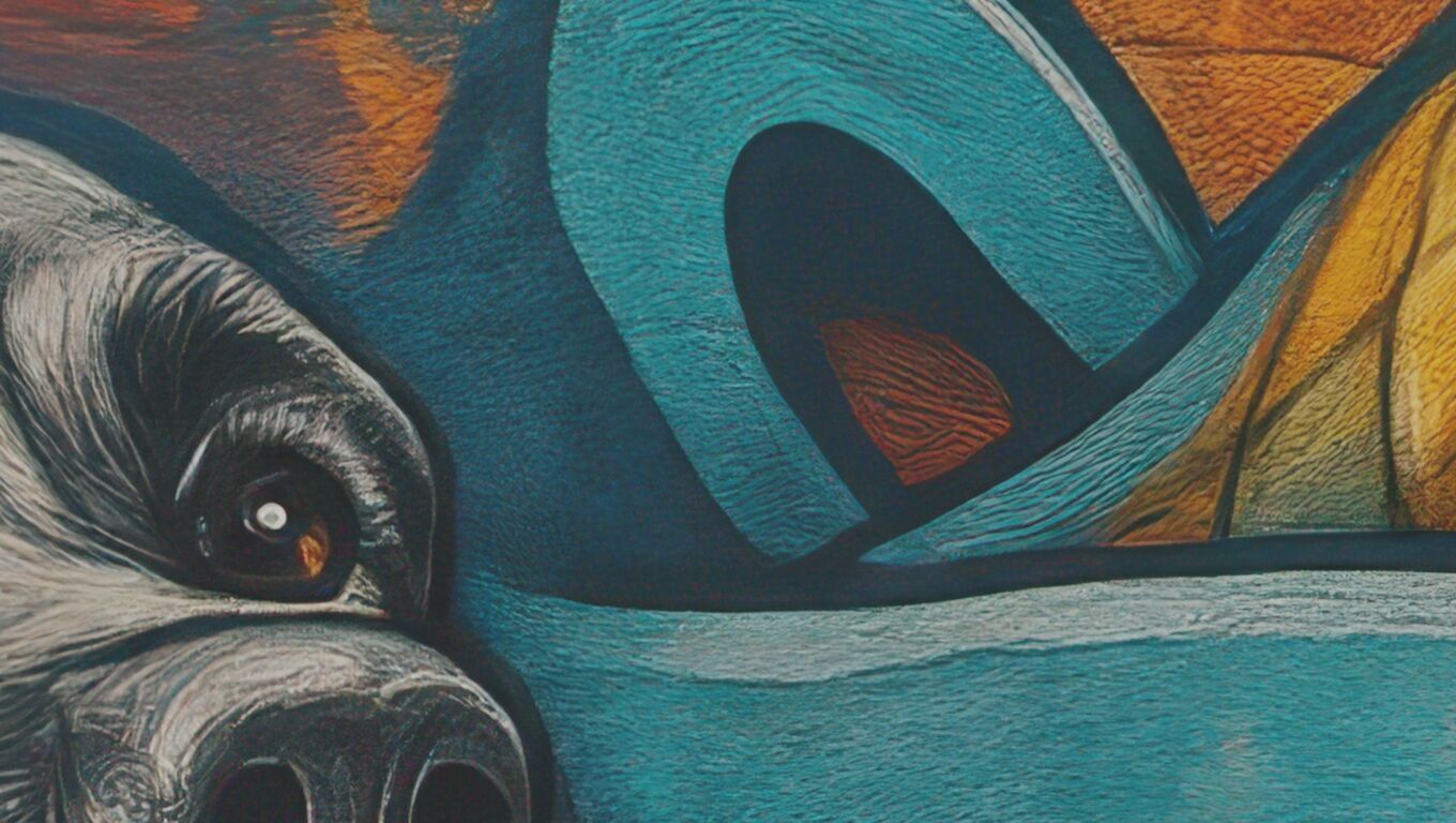 16K Base Color Texture  Dog and Serpent Mural Ultra HD  Texture_11