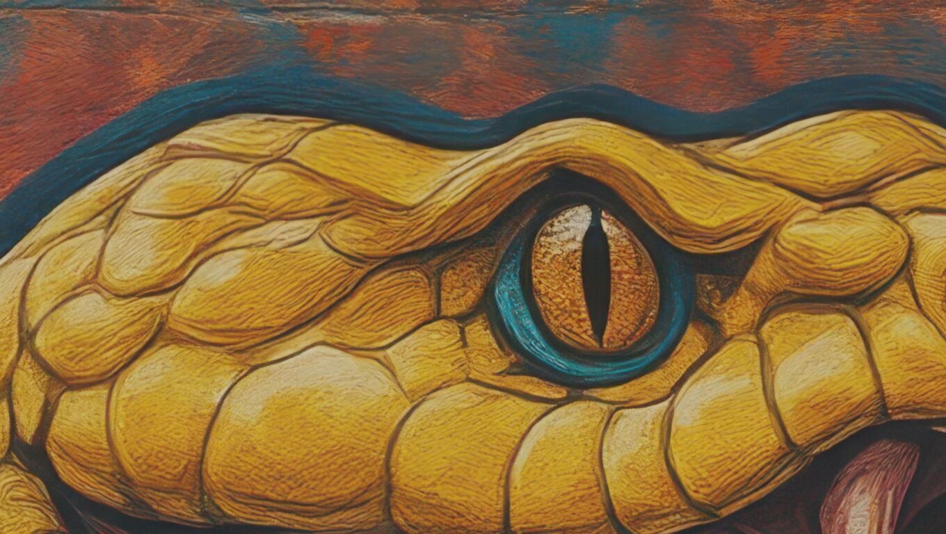 16K Base Color Texture  Dog and Serpent Mural Ultra HD  Texture_3