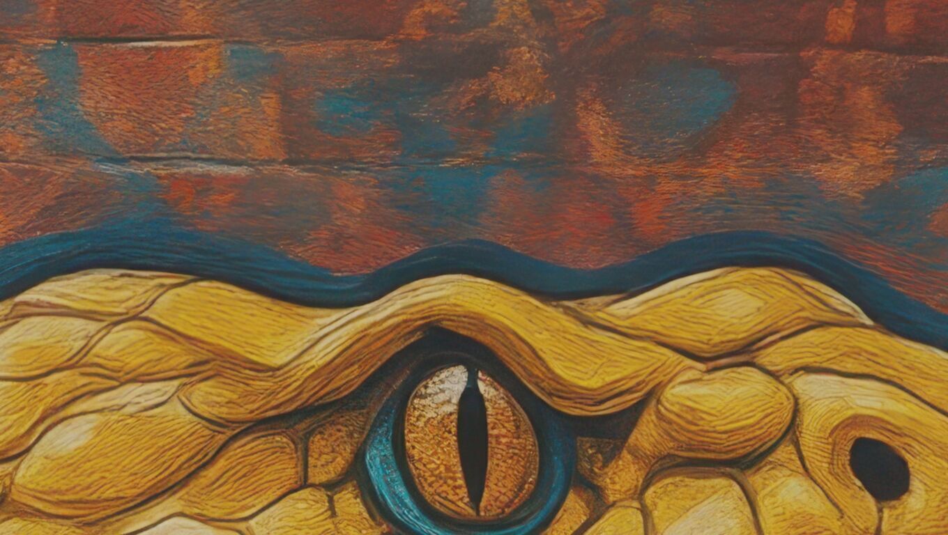 16K Base Color Texture  Dog and Serpent Mural Ultra HD  Texture_9