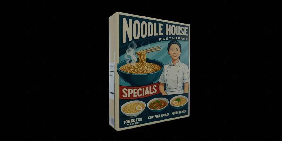 Instant Noodles - GAME READY PBR Low-poly 3D model Low-poly 3D model_0