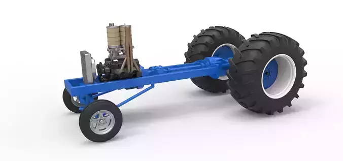 Vintage Small block Pulling tractor Base Scale 1 to 25