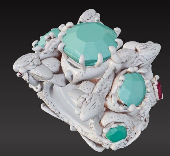 Ottoman Sultan Ring V2 Historic Elegance in Digital Form 3D print model_4