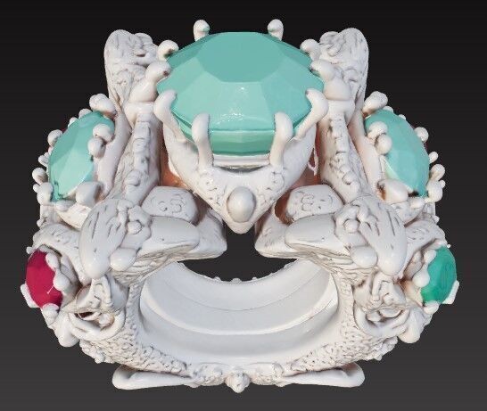 Ottoman Sultan Ring V2 Historic Elegance in Digital Form 3D print model_3