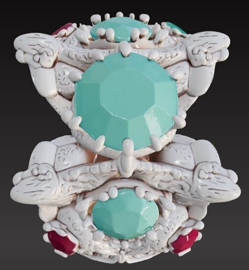 Ottoman Sultan Ring V2 Historic Elegance in Digital Form 3D print model_10