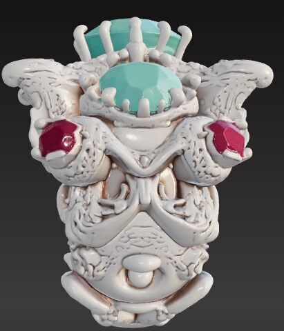 Ottoman Sultan Ring V2 Historic Elegance in Digital Form 3D print model_1