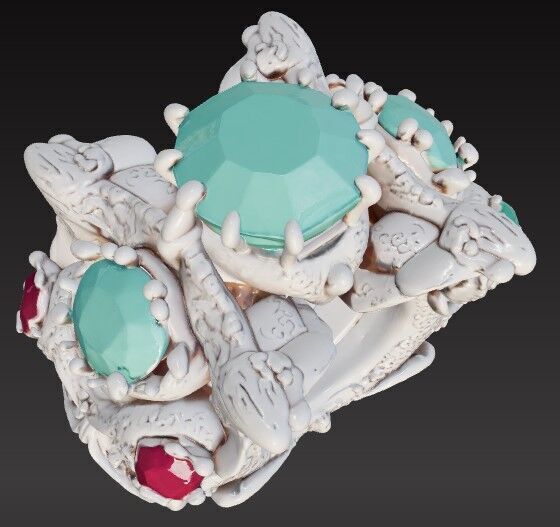 Ottoman Sultan Ring V2 Historic Elegance in Digital Form 3D print model_5