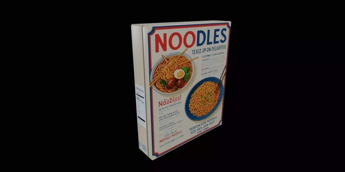 Instant Noodles - GAME READY PBR Low-poly 3D model Low-poly 3D model_0