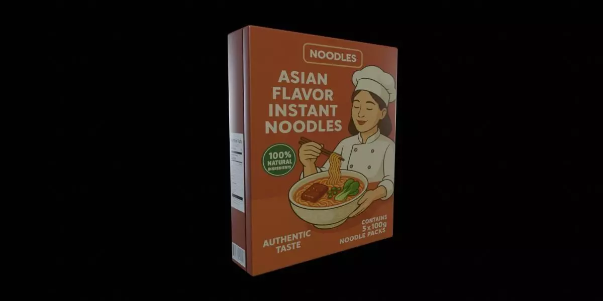 Instant Noodles - GAME READY PBR Low-poly 3D model Low-poly 3D model_0