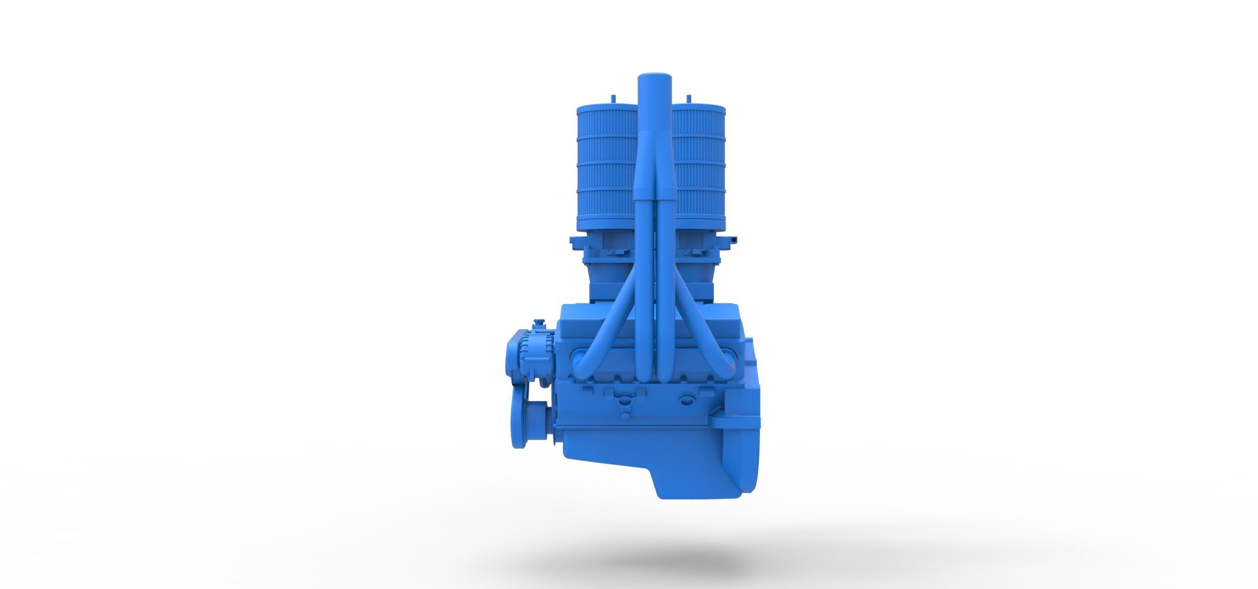 Engine of Vintage Small block Pulling tractor Scale 1 to 25 3D print model_7