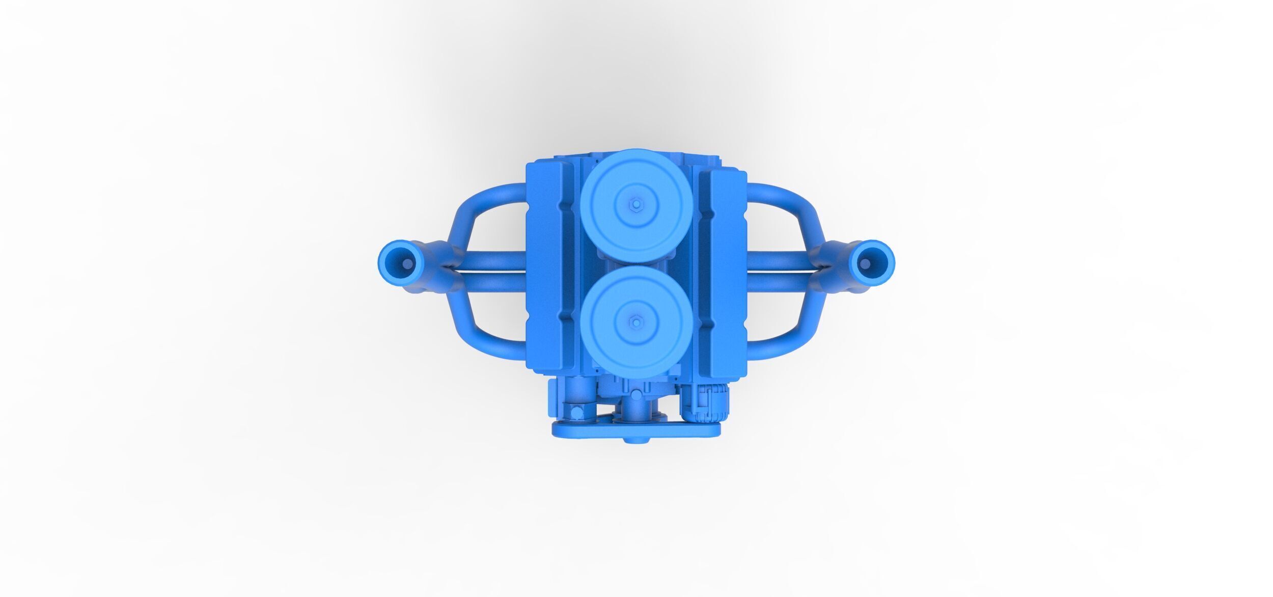 Engine of Vintage Small block Pulling tractor Scale 1 to 25 3D print model_6