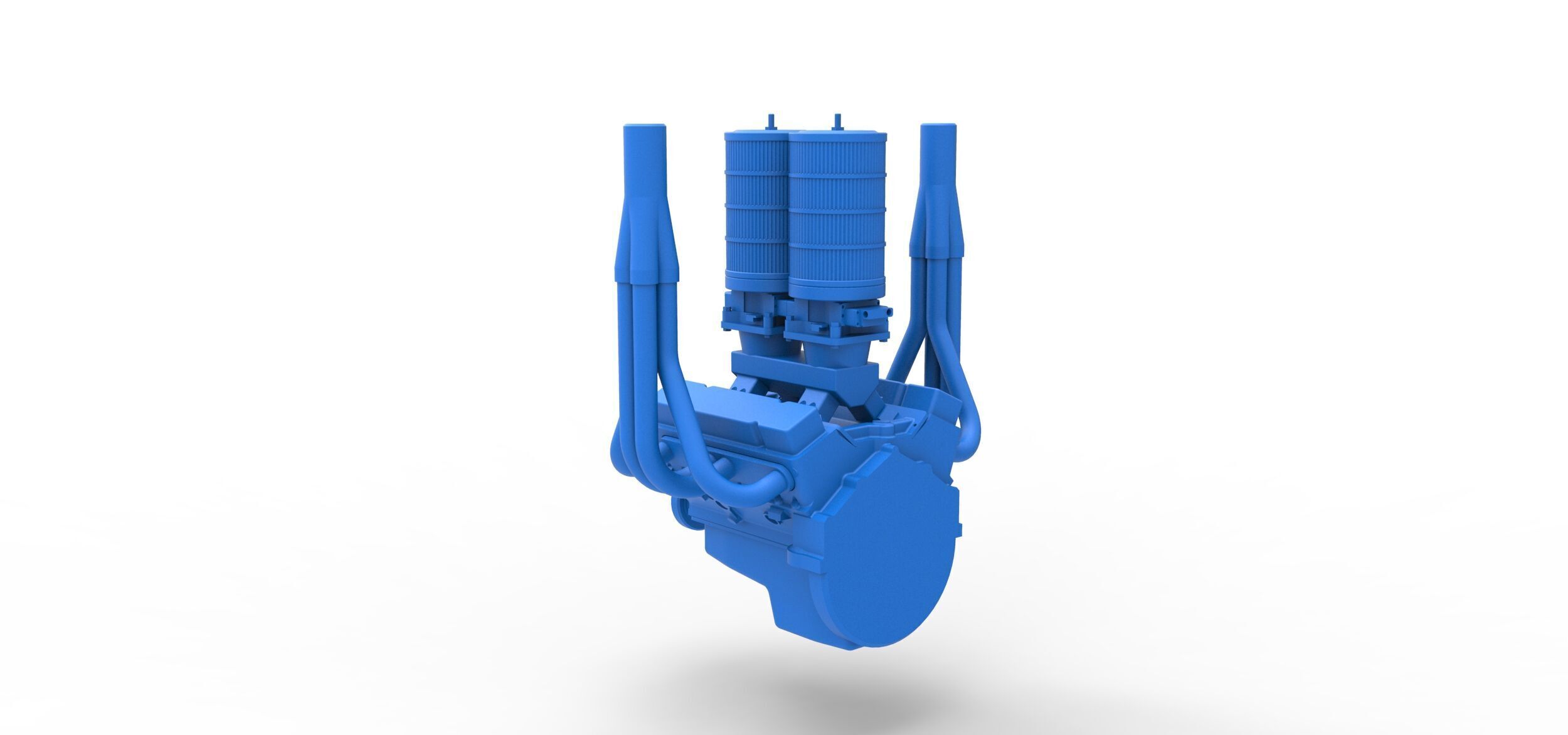 Engine of Vintage Small block Pulling tractor Scale 1 to 25 3D print model_8