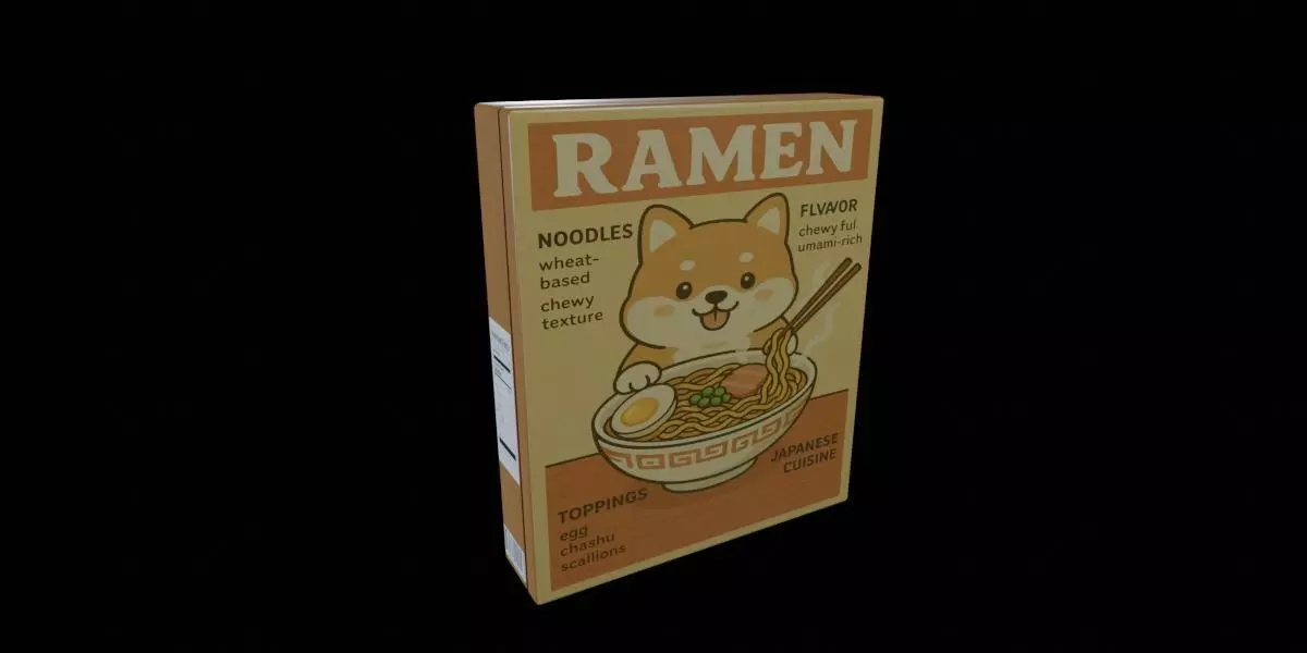 Instant Noodles - GAME READY PBR Low-poly 3D model Low-poly 3D model_0