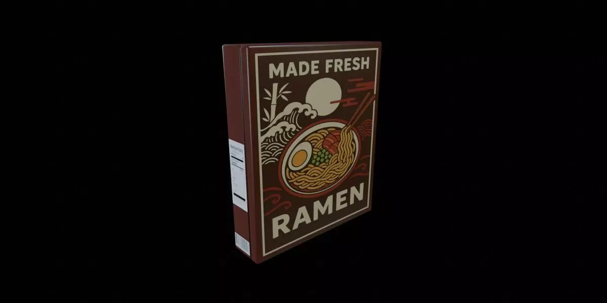 Instant Noodles - GAME READY PBR Low-poly 3D model Low-poly 3D model_0