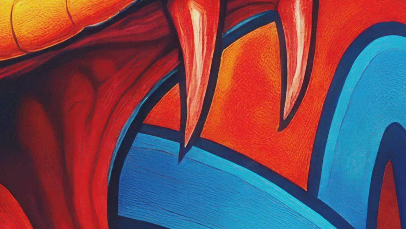 16K Base Color Texture Dog and Serpent Mural Ultra HD Texture Texture_19