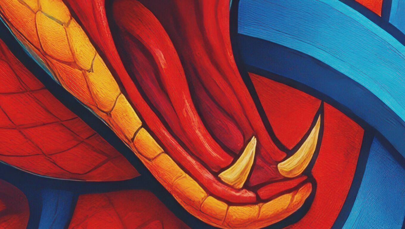 16K Base Color Texture Dog and Serpent Mural Ultra HD Texture Texture_7