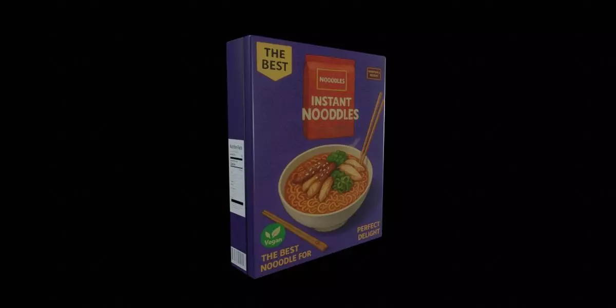 Instant Noodles - GAME READY PBR Low-poly 3D model Low-poly 3D model_0