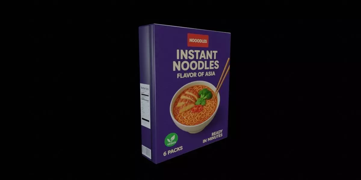 Instant Noodles - GAME READY PBR Low-poly 3D model Low-poly 3D model_0