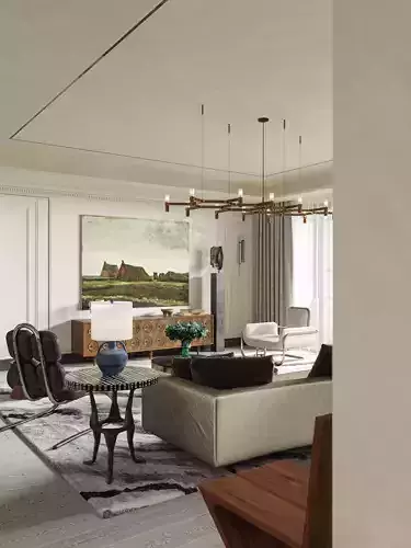 French retro style life scene