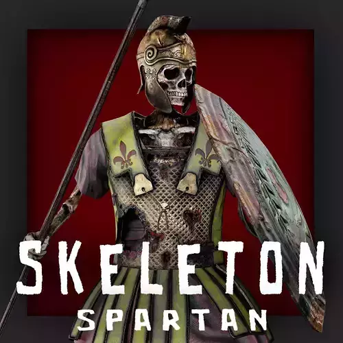 SKELETON Perioikoi Low-poly 3D model