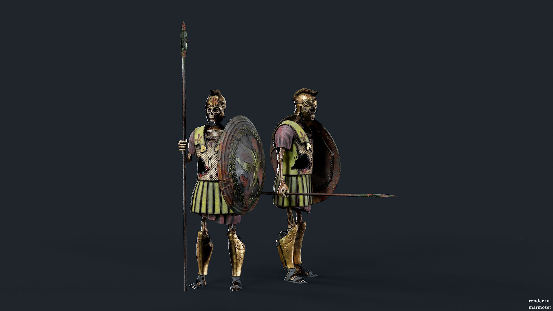 SKELETON Perioikoi Low-poly 3D model_3