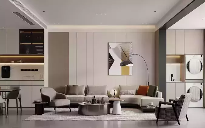 Modern living room scene