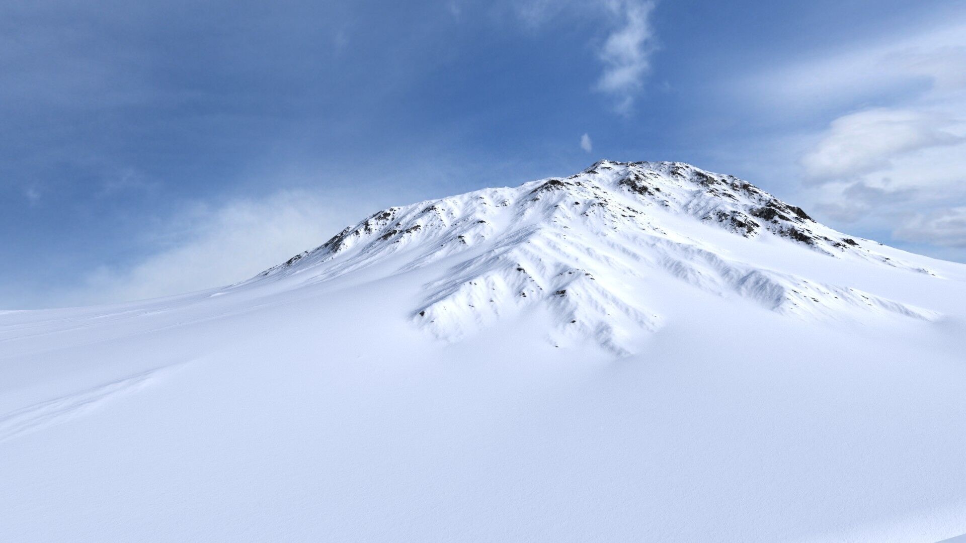 Snow Mountain 04 Low-poly 3D model_2