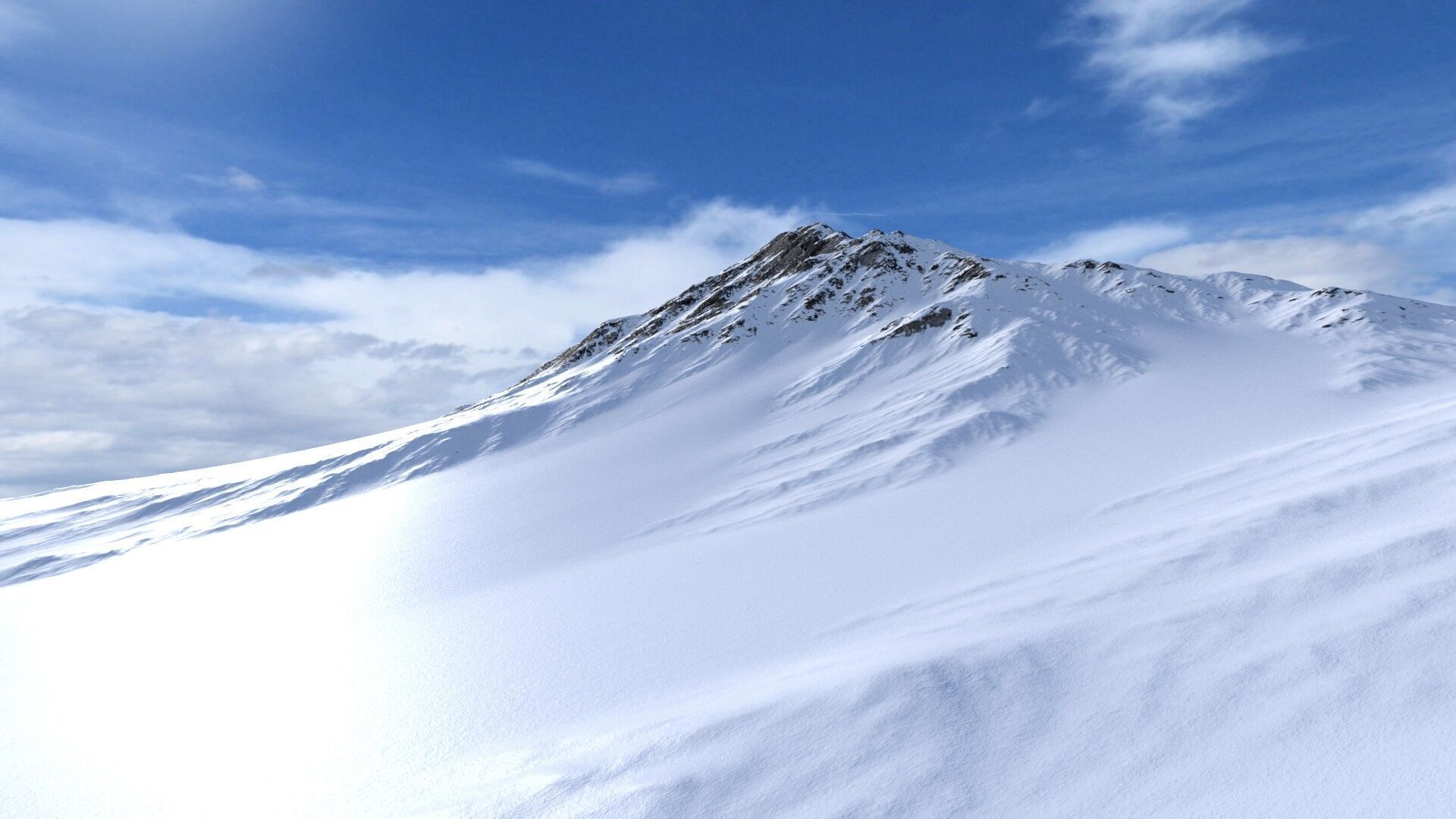 Snow Mountain 04 Low-poly 3D model_6