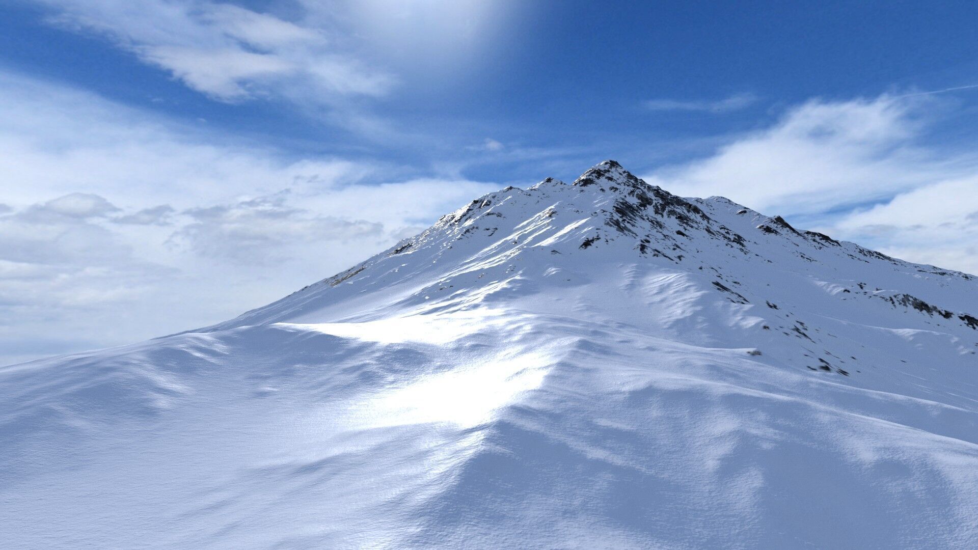 Snow Mountain 04 Low-poly 3D model_7