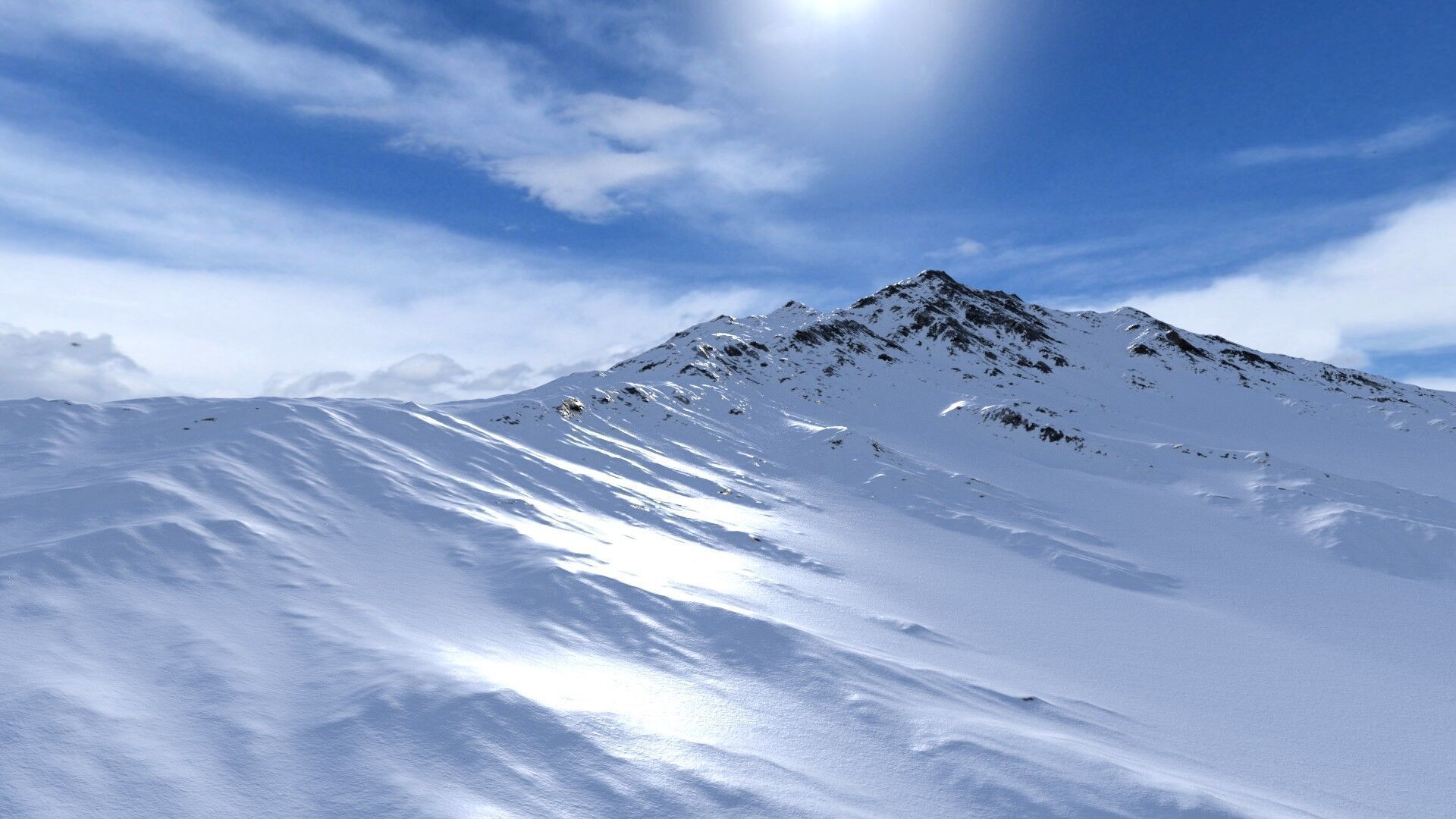Snow Mountain 04 Low-poly 3D model_8