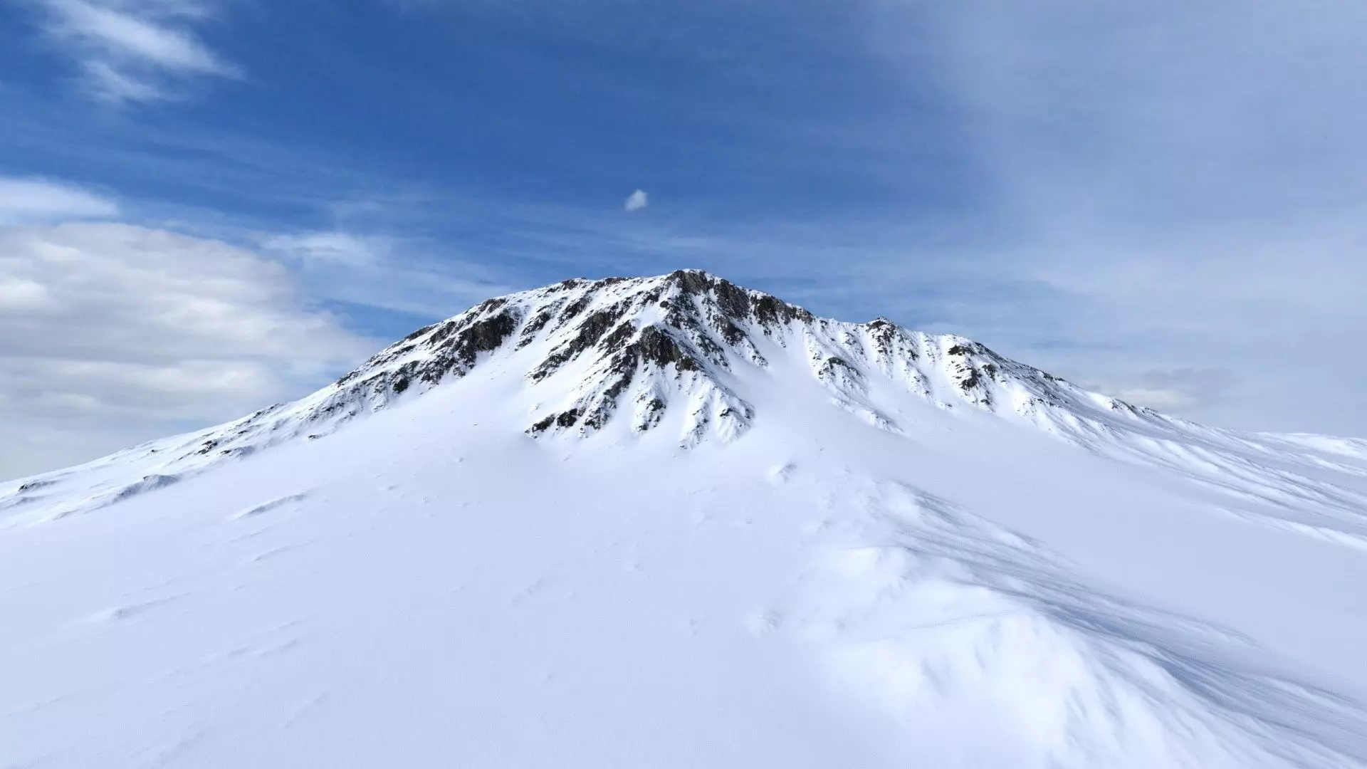 Snow Mountain 04 Low-poly 3D model_0