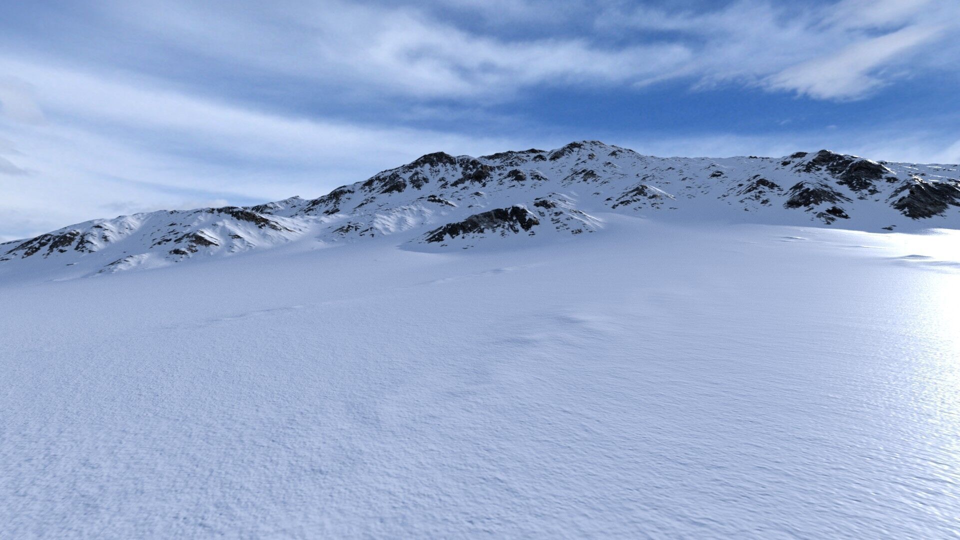 Snow Mountain 04 Low-poly 3D model_10