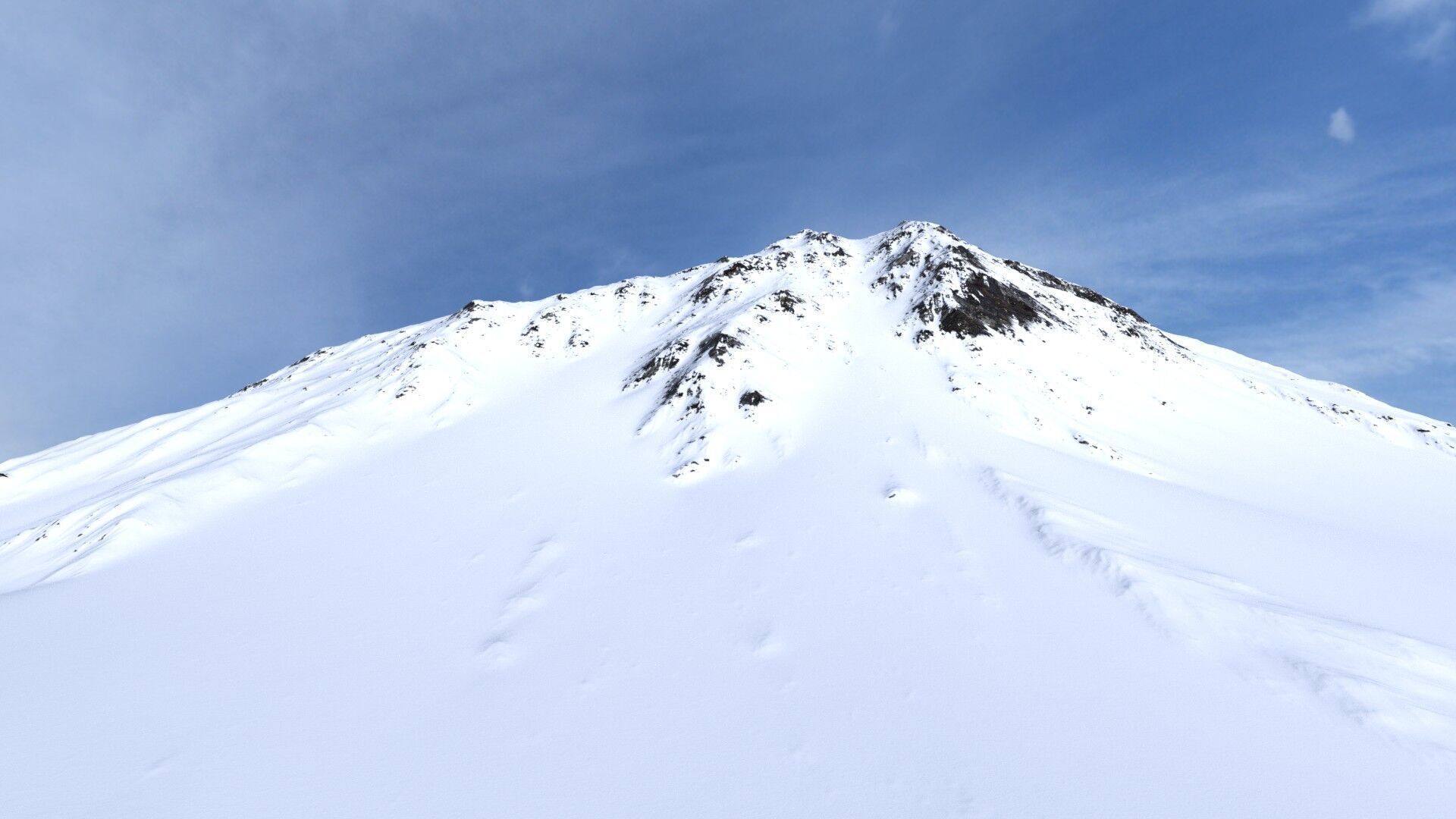 Snow Mountain 04 Low-poly 3D model_3