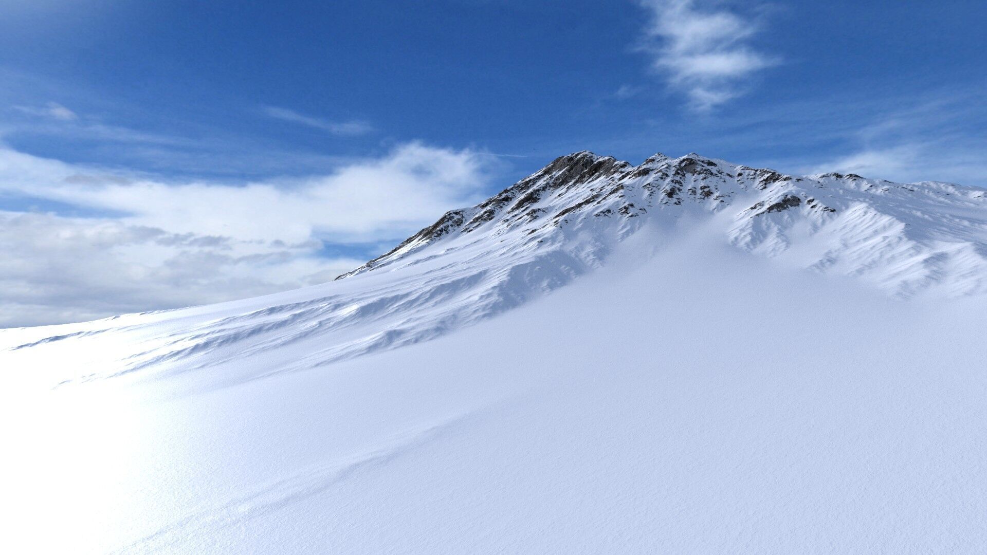 Snow Mountain 04 Low-poly 3D model_5