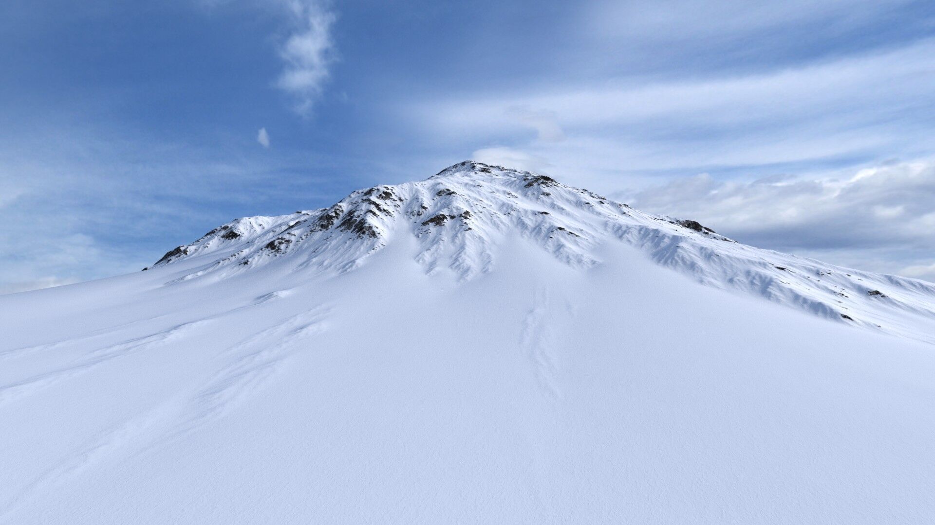 Snow Mountain 04 Low-poly 3D model_1