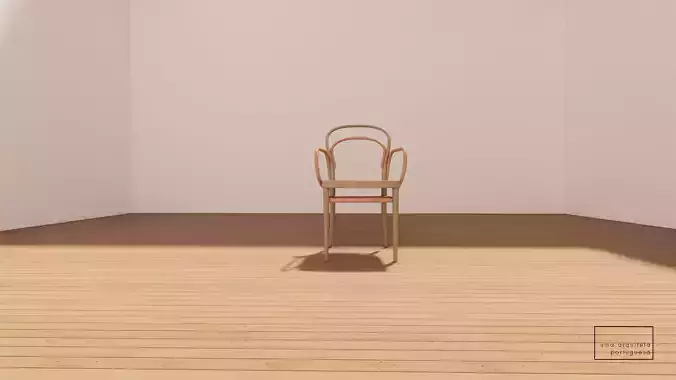 Bentwood Armchair 3D - Wood - Modern Minimalist