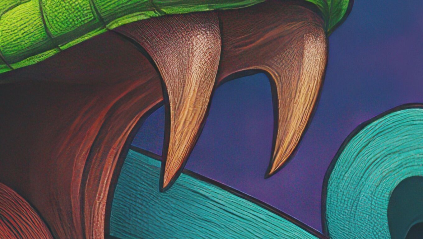 16K Base Color Texture Dog and Serpent Mural Ultra HD Texture Texture_19