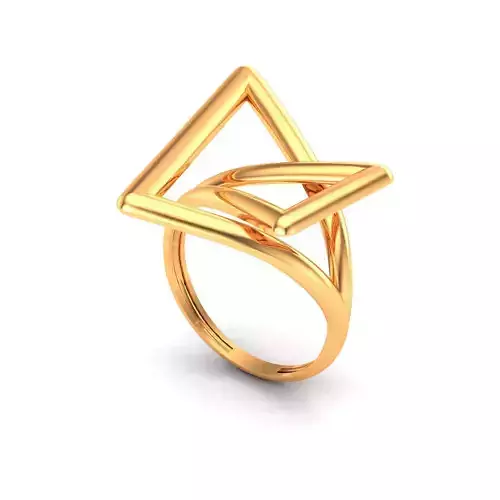 Minimal women gold ring 1004