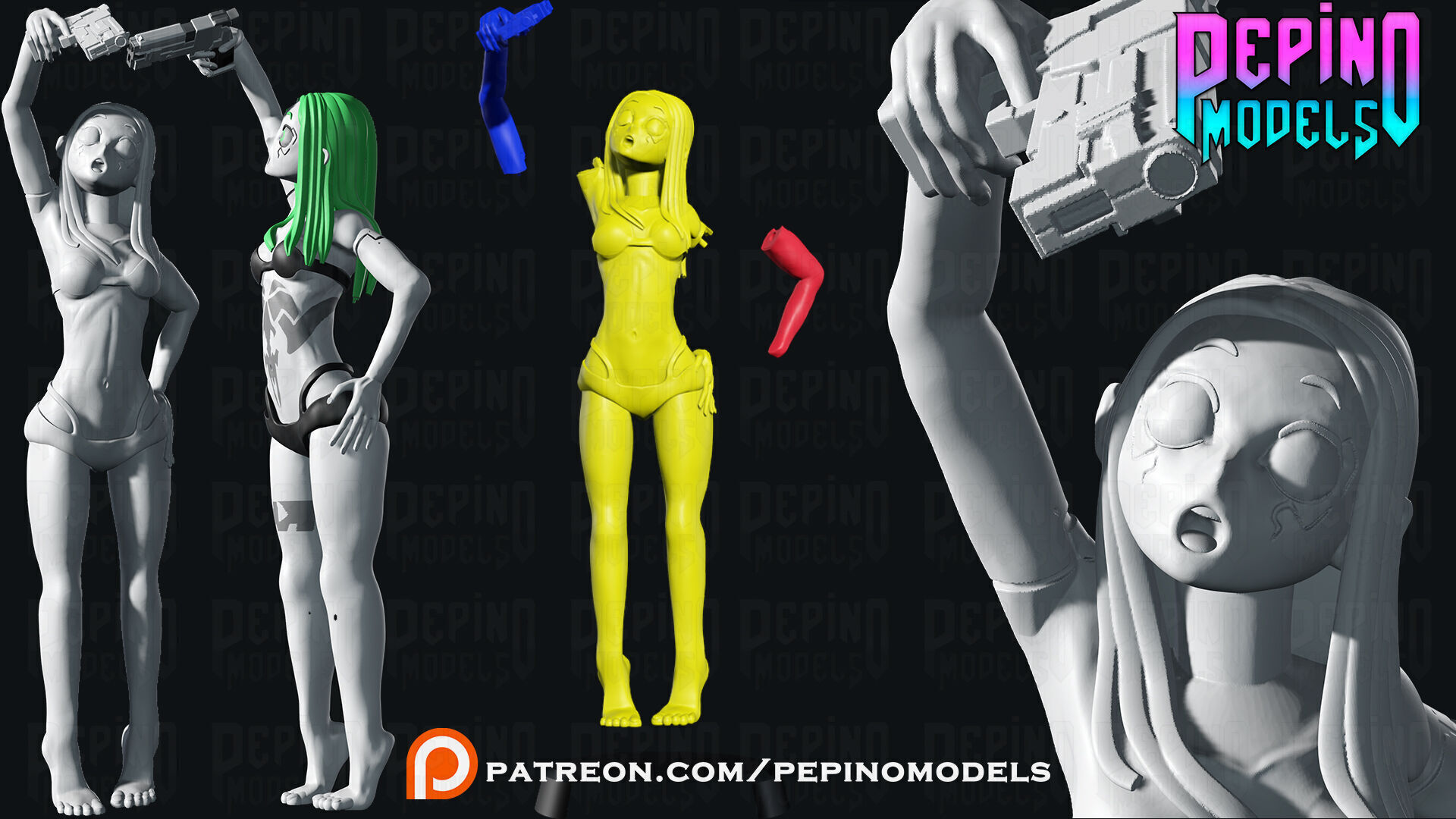 Rebecca at home -Cyberpunk Edgerunners - 62mm scale miniature 3D print model_1