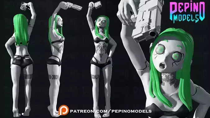 Rebecca at home -Cyberpunk Edgerunners - 62mm scale miniature